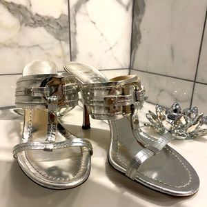 Authentic Christian Dior Chrome Sandals